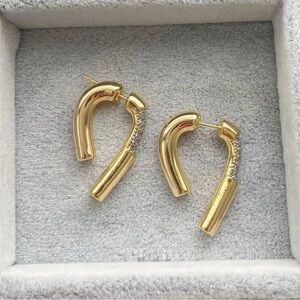 Gold & Silver Stud Earrings | Modern Design Jewelry